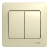 Выключатель GLOSSA  СП  2кл. бежевый GSL000252 Schnaider