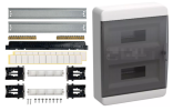 Шкаф ЩРН-П-24   IEK  TEKFOR IP41 черн. прозр. дверь пластик. IEK TF5-KP12-N24-41-K01-K03