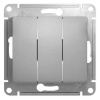 Механизм GLOSSA выключателя  3кл.  алюминий  GSL000331