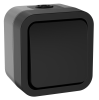 Переключатель 1кл  IEK TORS графит 10А IP55  TS101