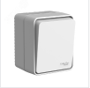 Выключатель ATLASDESIGN  ОП  1кл с самовозвратом 10 АХ, серый ATN543015  PROFI IP54