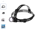 Фонарь аккумуляторный налобныйGA-806 CREE 5Вт регулир. фокуслитиевый аккум. 2.5А.ч алюм. USBпласт