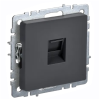 Розетка компьютерная СП RJ45 кат.5E BRITE РК10-БрГ механизм графит IEK BR-K10-1-K53